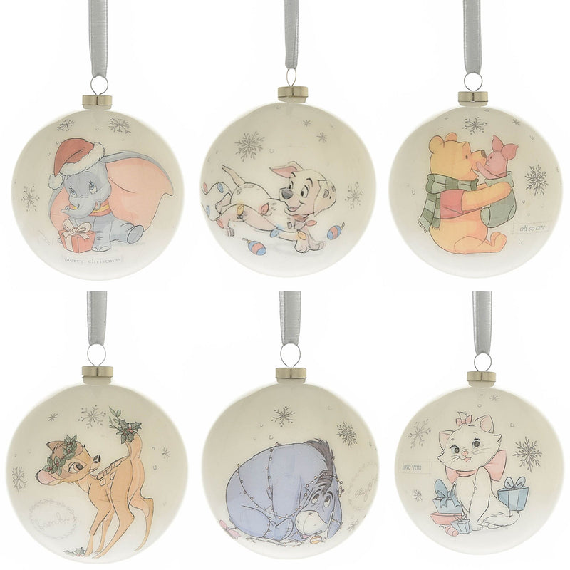 Disney Magical Beginnings Set of 6 Gift Boxed Baubles