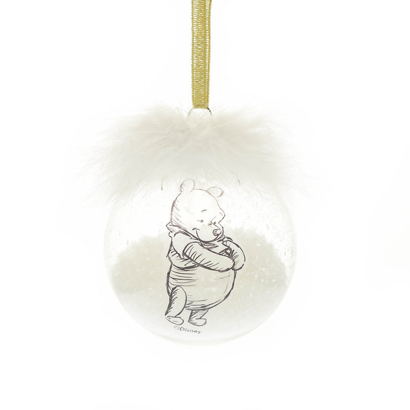 Disney Set of 2 Pooh & Piglet Feather Gift Boxed Baubles