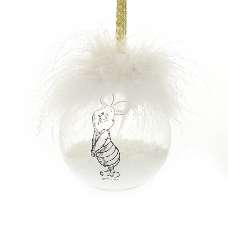 Disney Set of 2 Pooh & Piglet Feather Gift Boxed Baubles