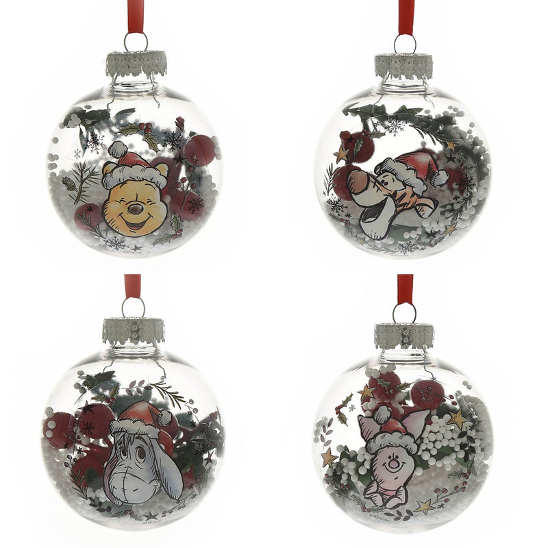 Disney Winnie the Pooh Set of 4 Baubles