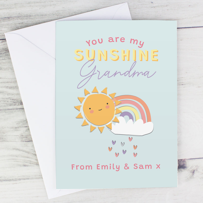 Personalised You Are My Sunshine Card